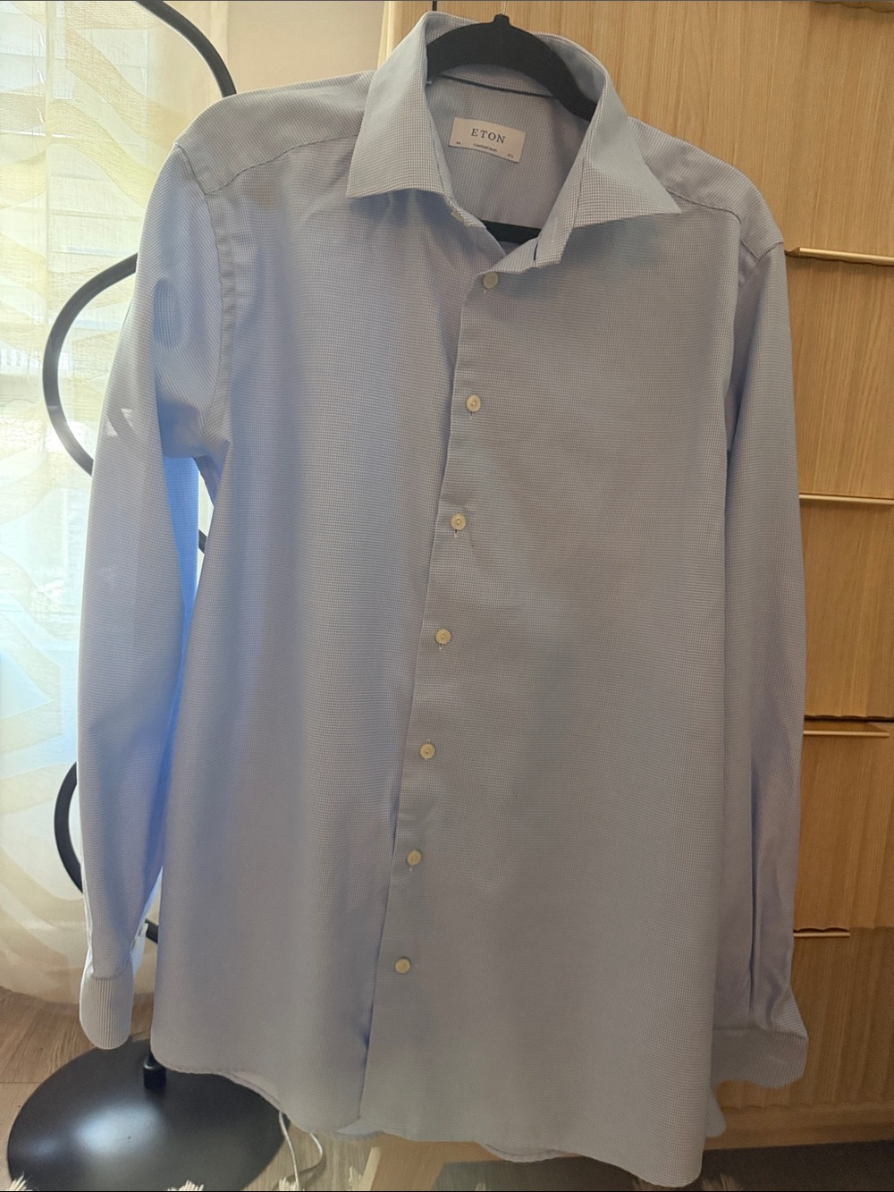 Eton Light Blue Men's Dress Shirt - Spread Collar Long Sleeve